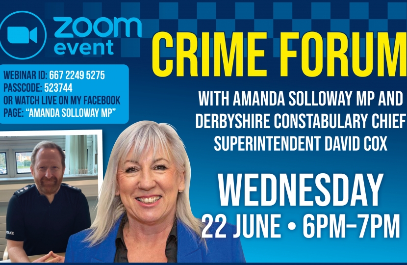Crime Forum with Amanda Solloway
